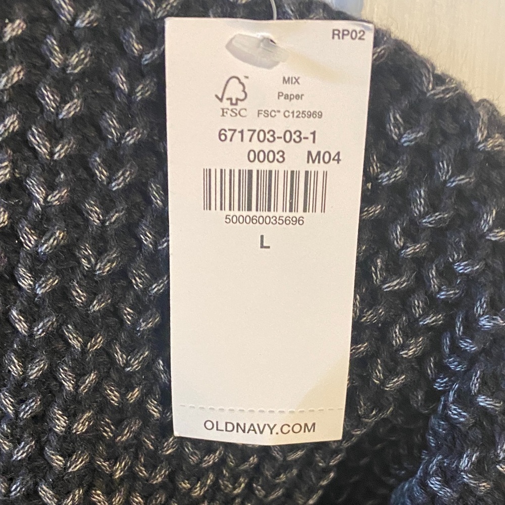 Old Navy Charcoal Women's Crew Neck Sweater - Picture 2 of 3